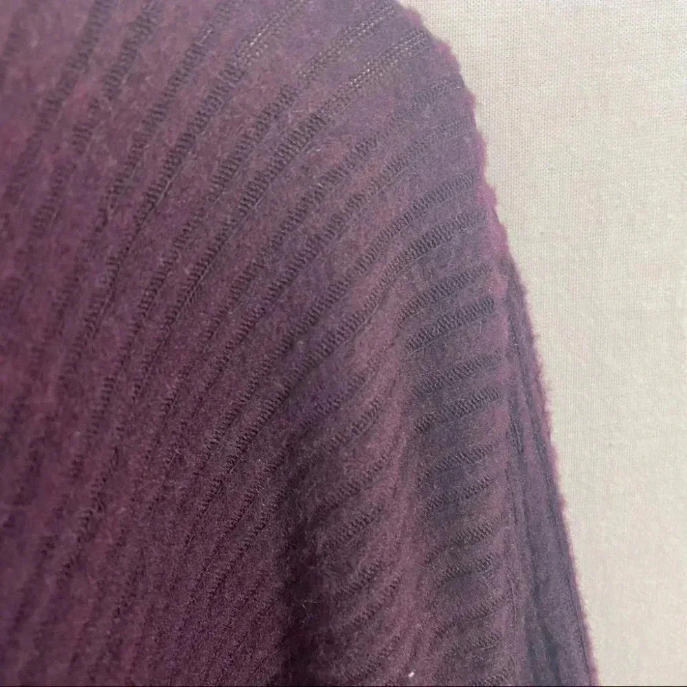 H by Bordeaux Mix Rib Cozy Waterfall Cardigan - Picture 9 of 10